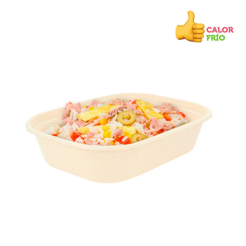 PUNTOQPACK – wholesale Food storage container – 1100Cc Kraft Fiber Biodegradable Packaging0