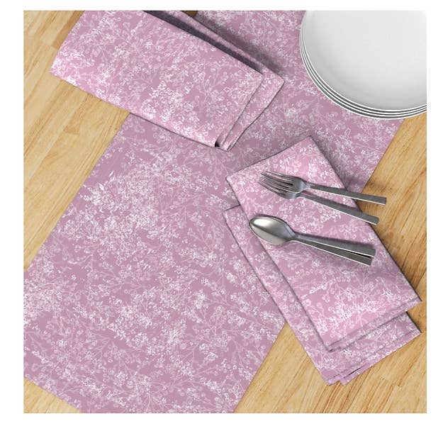 Tovaglioli Wildflower Texture per la vendita all'ingrosso da parte di Fox & Willow Design Studio