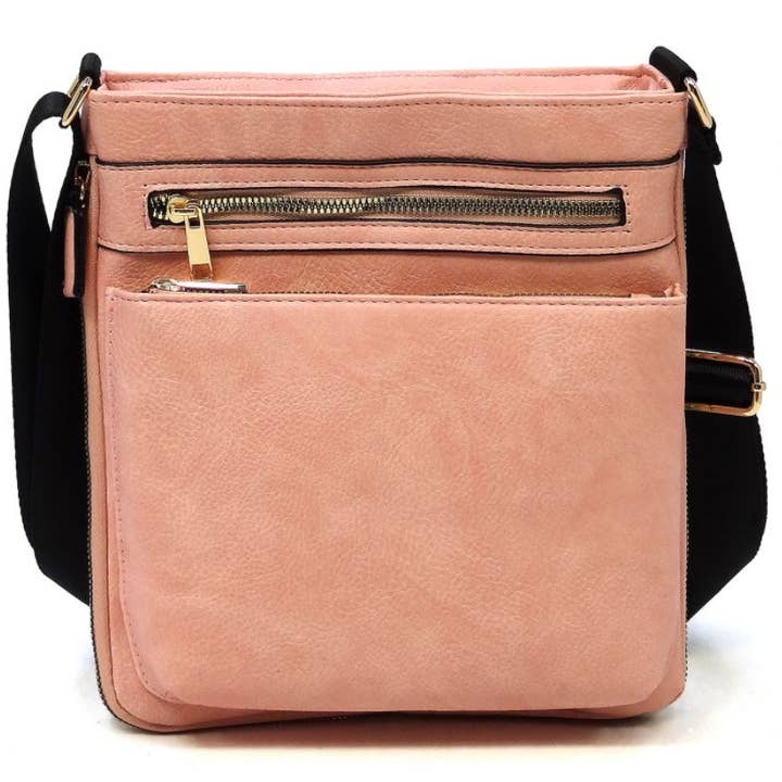 MiMi Wholesale - Wholesale Crossbody Bag - Women's - AD1238 Front Zippered Crossbody Bag
