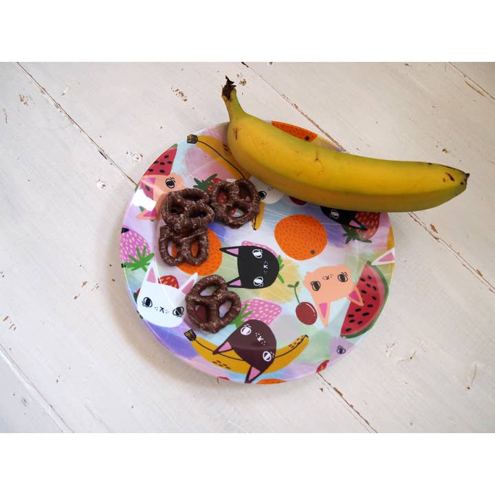 I LIKE CATS - Wholesale Decorative plate/dish/bowl - Cats and fruit plastic picnic plate, plastic plate, children3