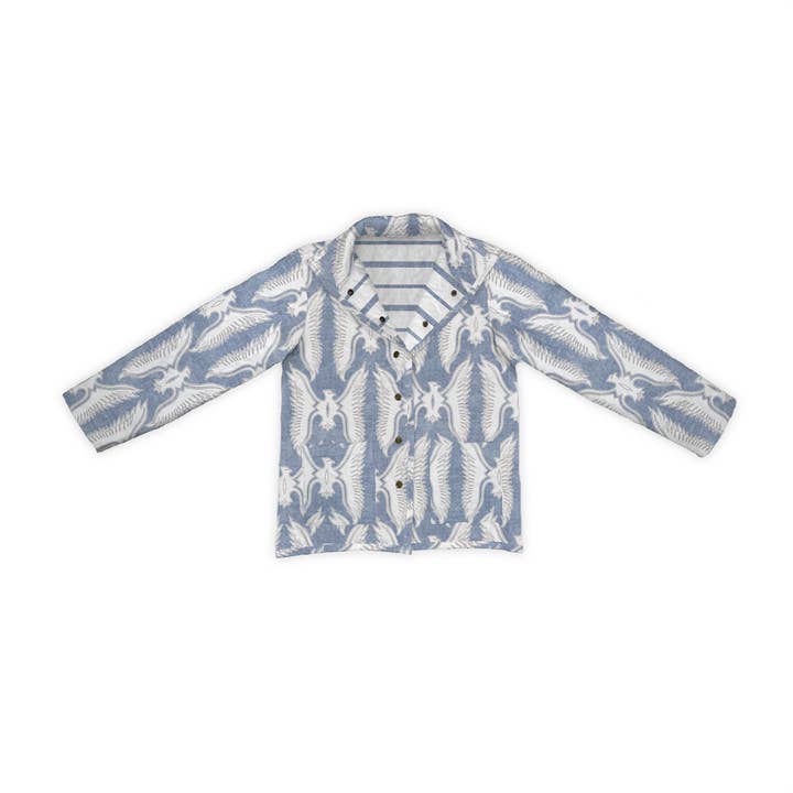 Chase Firebird Chambray Gestepptes Druckknopf-Jacke für den Großhandel von Ida Mae Home