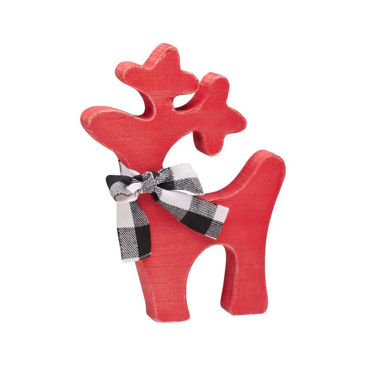 Collins Painting & Design - Wholesale Christmas Decoration - FR-3031 - Lrg. Red Washed Christmas Reindeer