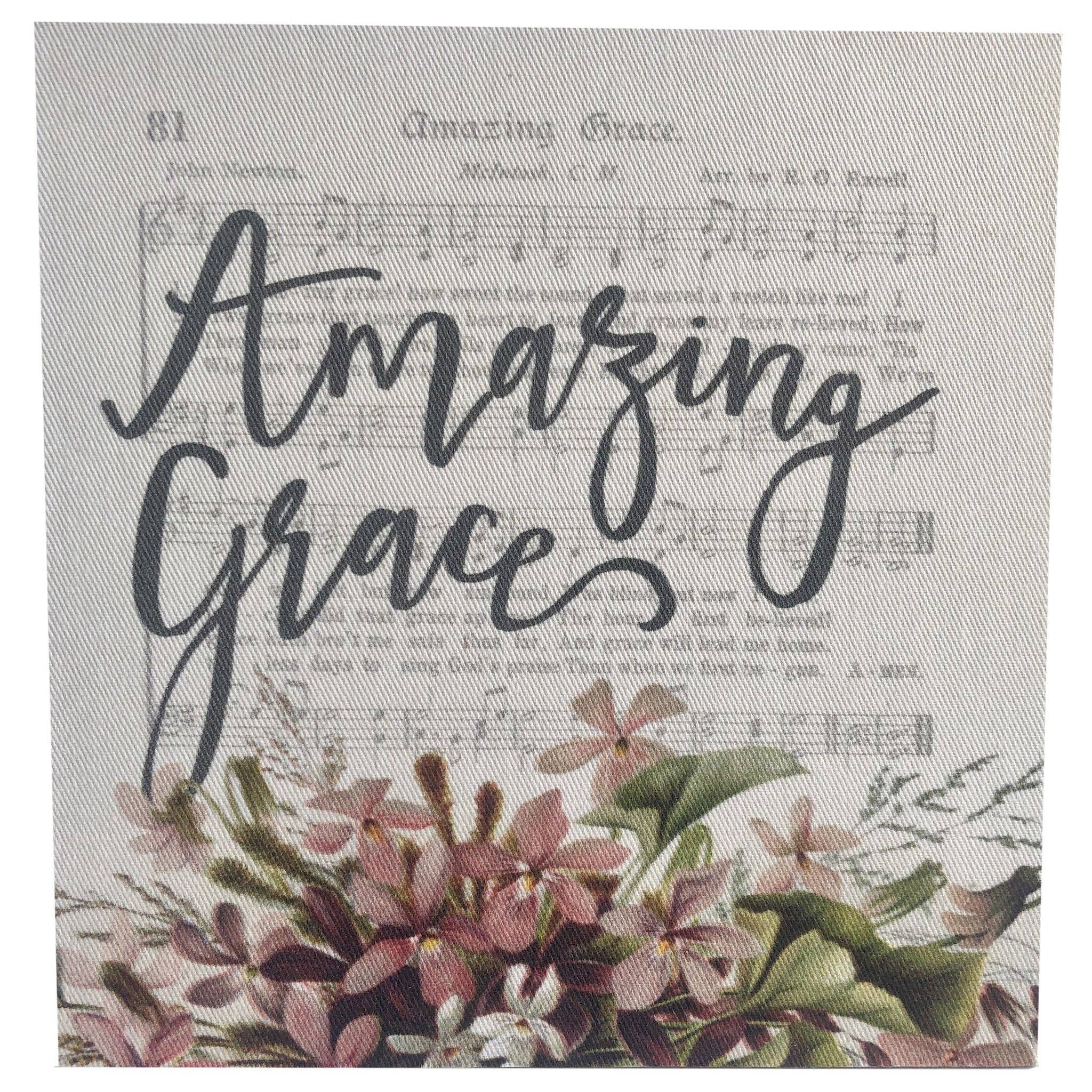 Graphically Speaking Design - Wholesale Sign - Mini Canvas, Amazing Grace, Hymn Sign, Shelf Decor1