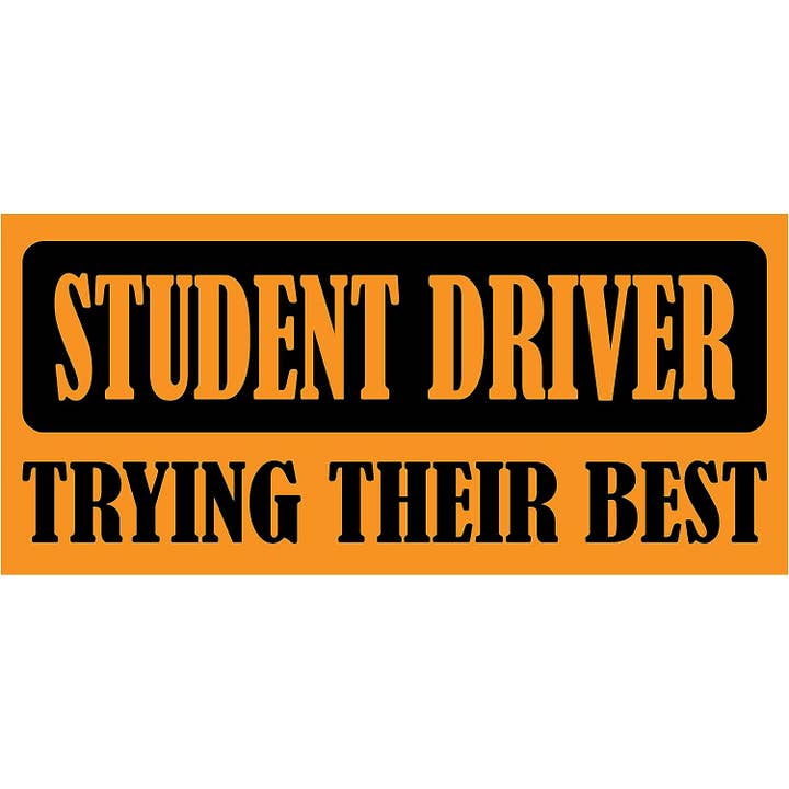 Trying Their Best Student Driver Bumper Magnet for wholesale by DCM Solutions