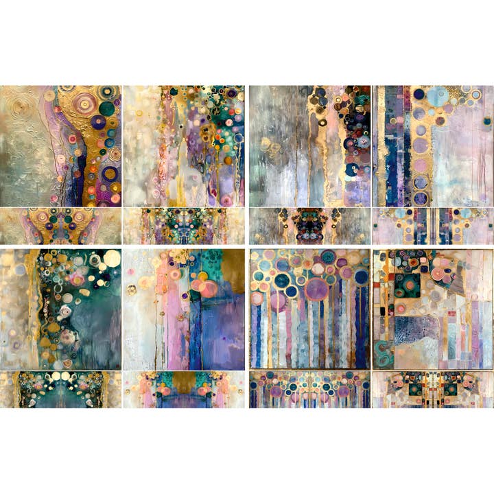 Pastel Klimt rijstpapier, 8 x 11,5 inch (A4) voor wholesale door Craft Kreatively