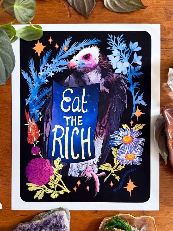 Mangez les riches : Impression artistique pour la vente par Fabulously Feminist