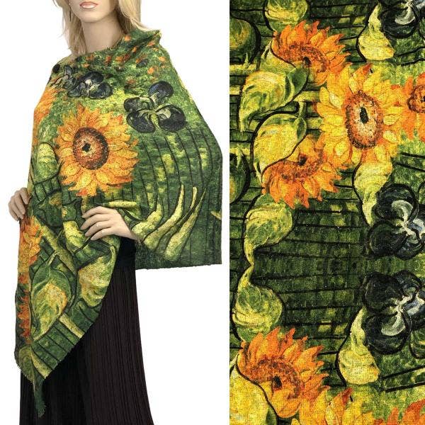 The Magic Scarf Company - Venta al por mayor Poncho - Mujer - 3235 - Mantones con botones Nubby Art Design2