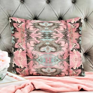 PINK SYMMETRY for wholesale by KALEIDO MARBLING ART
