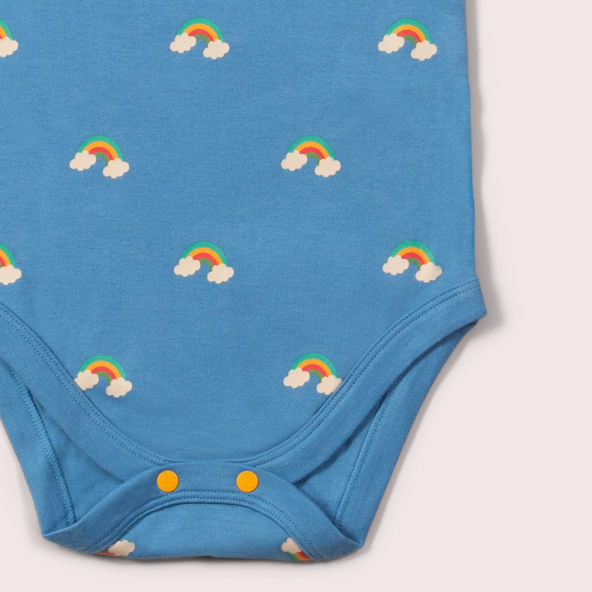 Blue Rainbows Organic Baby Bodysuit Set 2 Pack for wholesale on Faire4