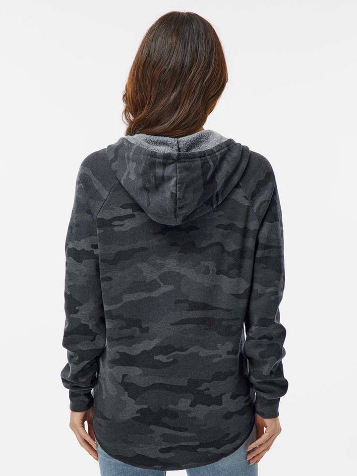 Michigan Awesome - Wholesale Hoodie - Women's - Women's Camo Flowy V-neck Hoodie3