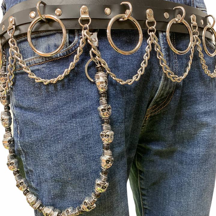 Funk Plus - Wholesale Belt – Women's - BT501L CHAIN D RING BONDAGE BELT7