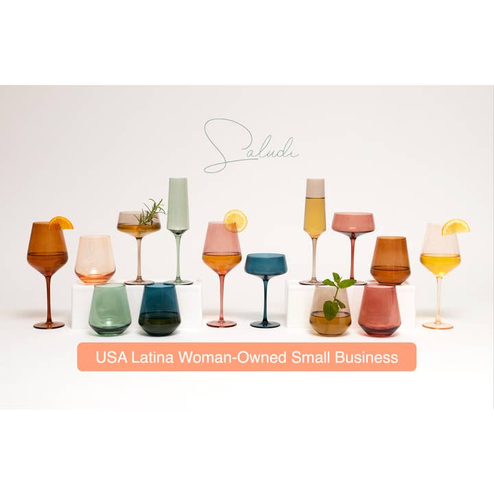 Saludi Glassware - Wholesale Wine Glass - Midnight Blue Color Wine Glasses