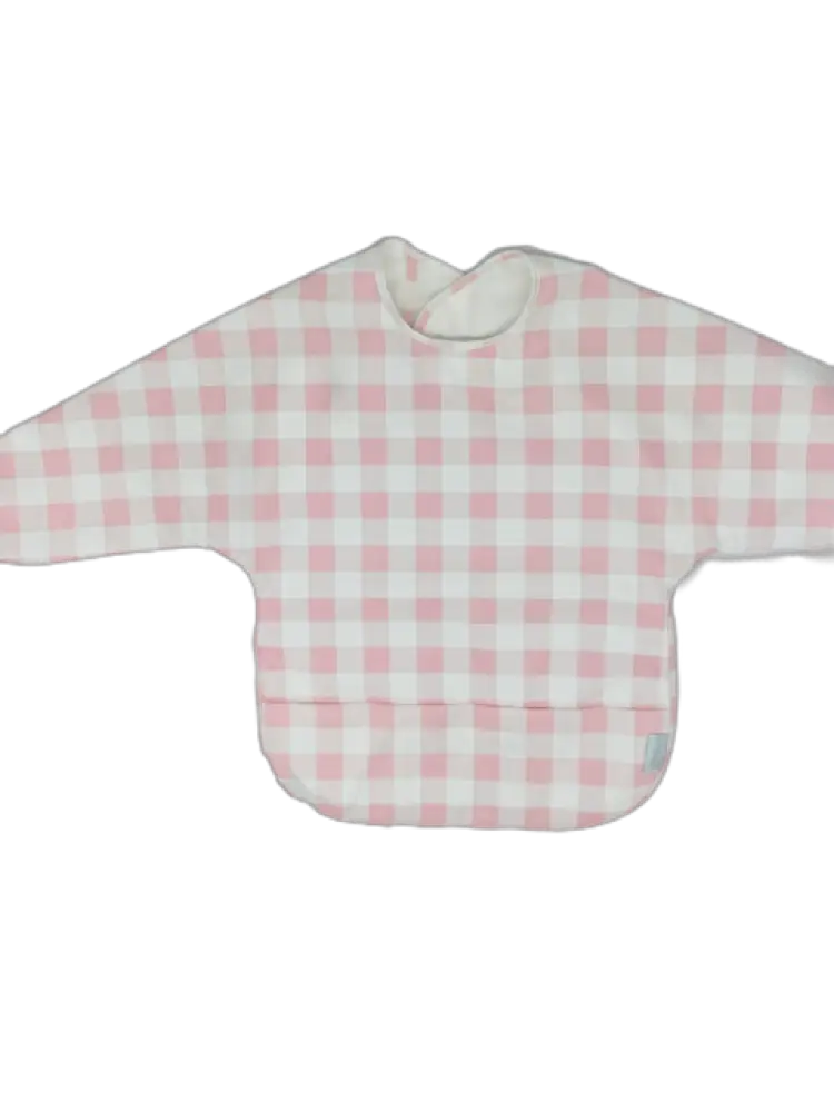 Hampton James Clothing - Vendita all'ingrosso Bavaglino - Neonati - Bavaglino a maniche lunghe Signature Catch All - Pink Gingham5