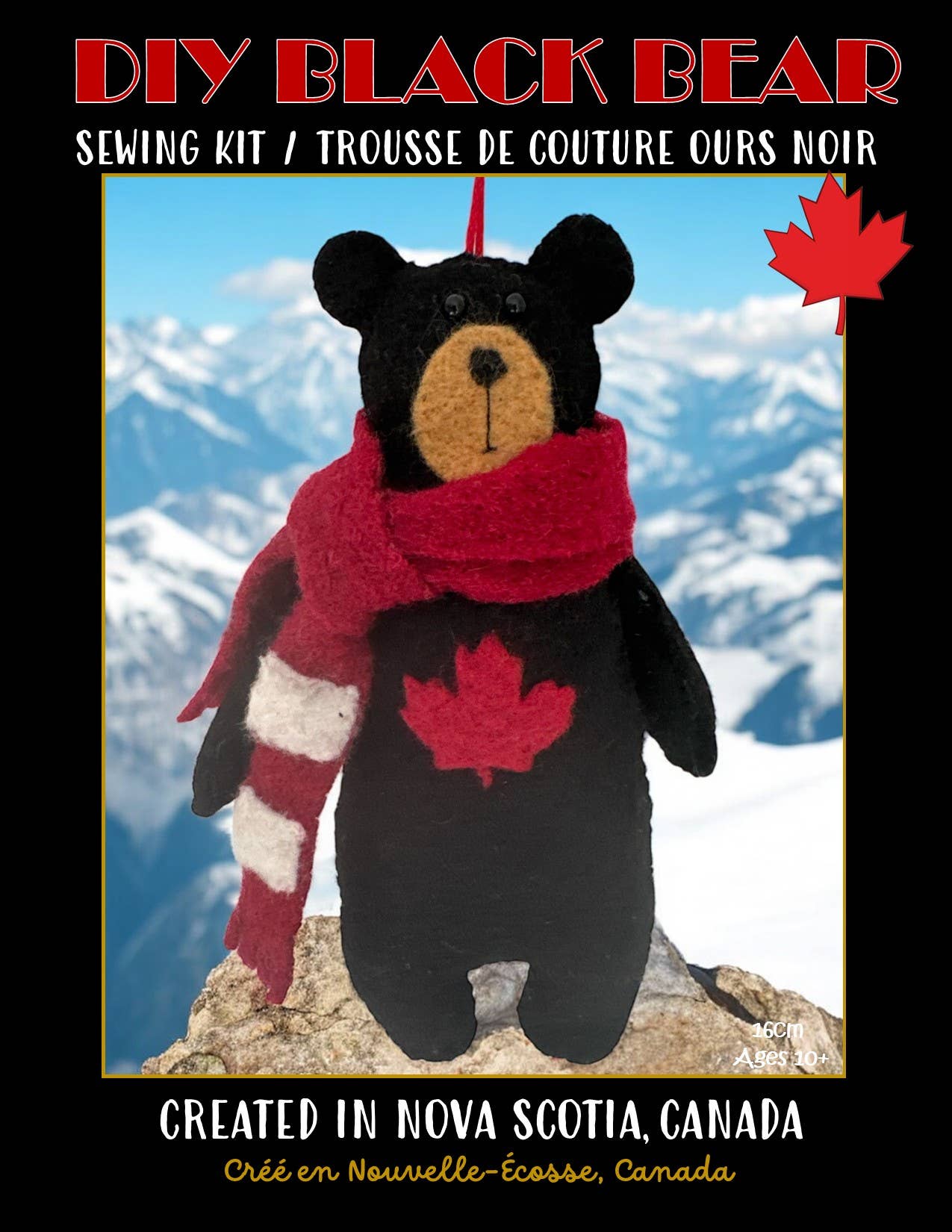 Genius Premium Craft - Wholesale Craft Sewing Kit - Felt BLACK BEAR Sewing Kits4