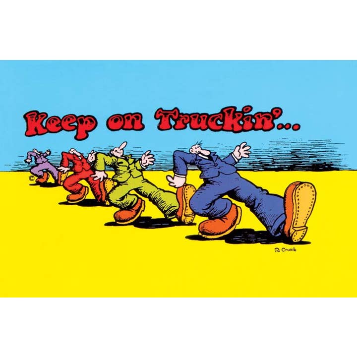 VisionWorks LLC - Wholesale Postcard - Postcard - Keep On Truckin': By R. Crumb