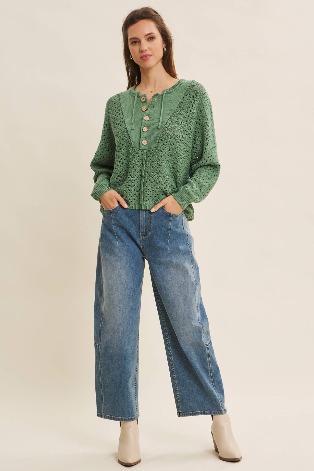 DENIM LAVÉ JEANS VINTAGE LAVÉS EXTENSIBLES ET SURDIMENSIONNÉS SANS EFFORT en vente sur Faire8