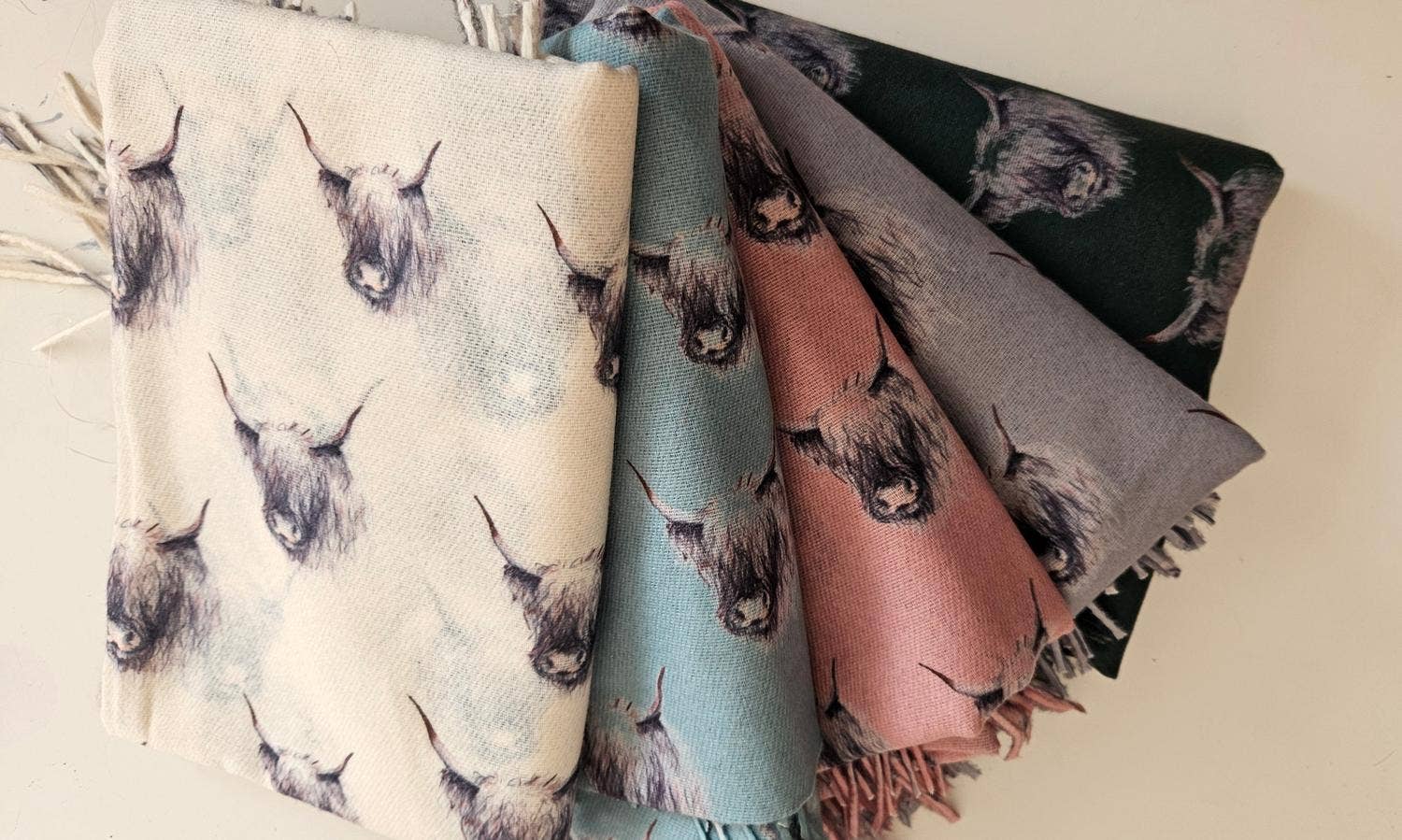 Shimena - Wholesale Scarf - Women's - Highland Cow Pashmina15