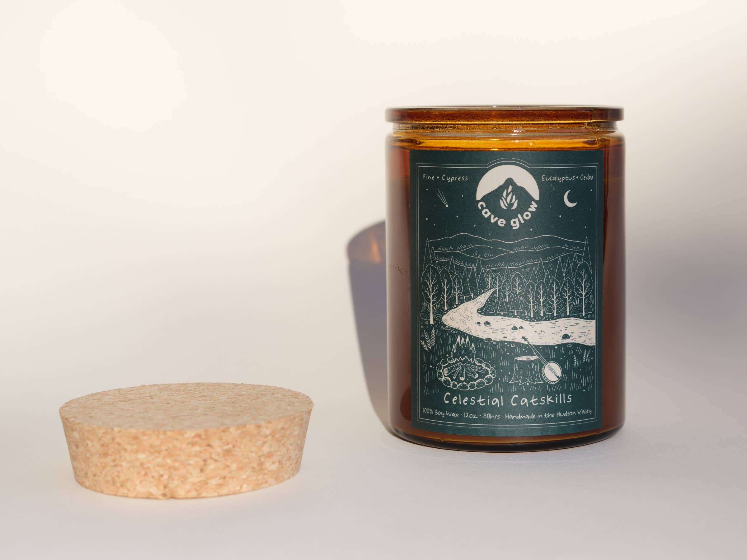 Cave Glow Studio - Wholesale Jar/Filled Candle - Celestial Catskills | 100% Soy Wax | 11oz | 80+ hour burn1