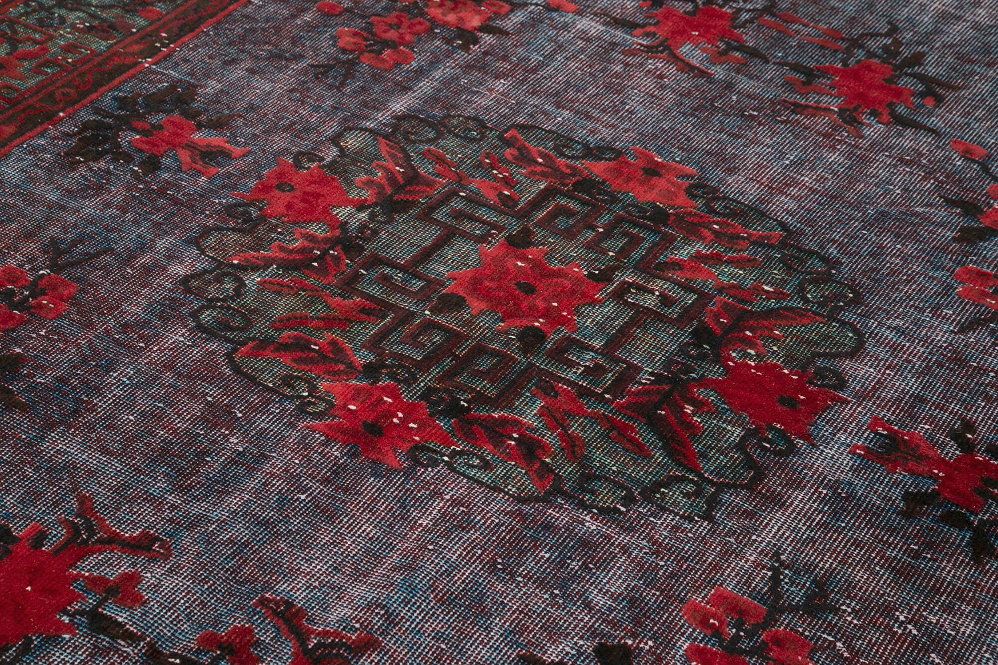 RUG N CARPET - Wholesale Vloerkleed - 6x10 Rood Overgeverfd Tapijt - 221044
