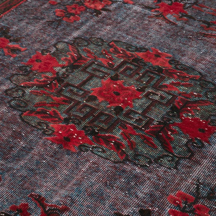 RUG N CARPET - Wholesale Vloerkleed - 6x10 Rood Overgeverfd Tapijt - 221044