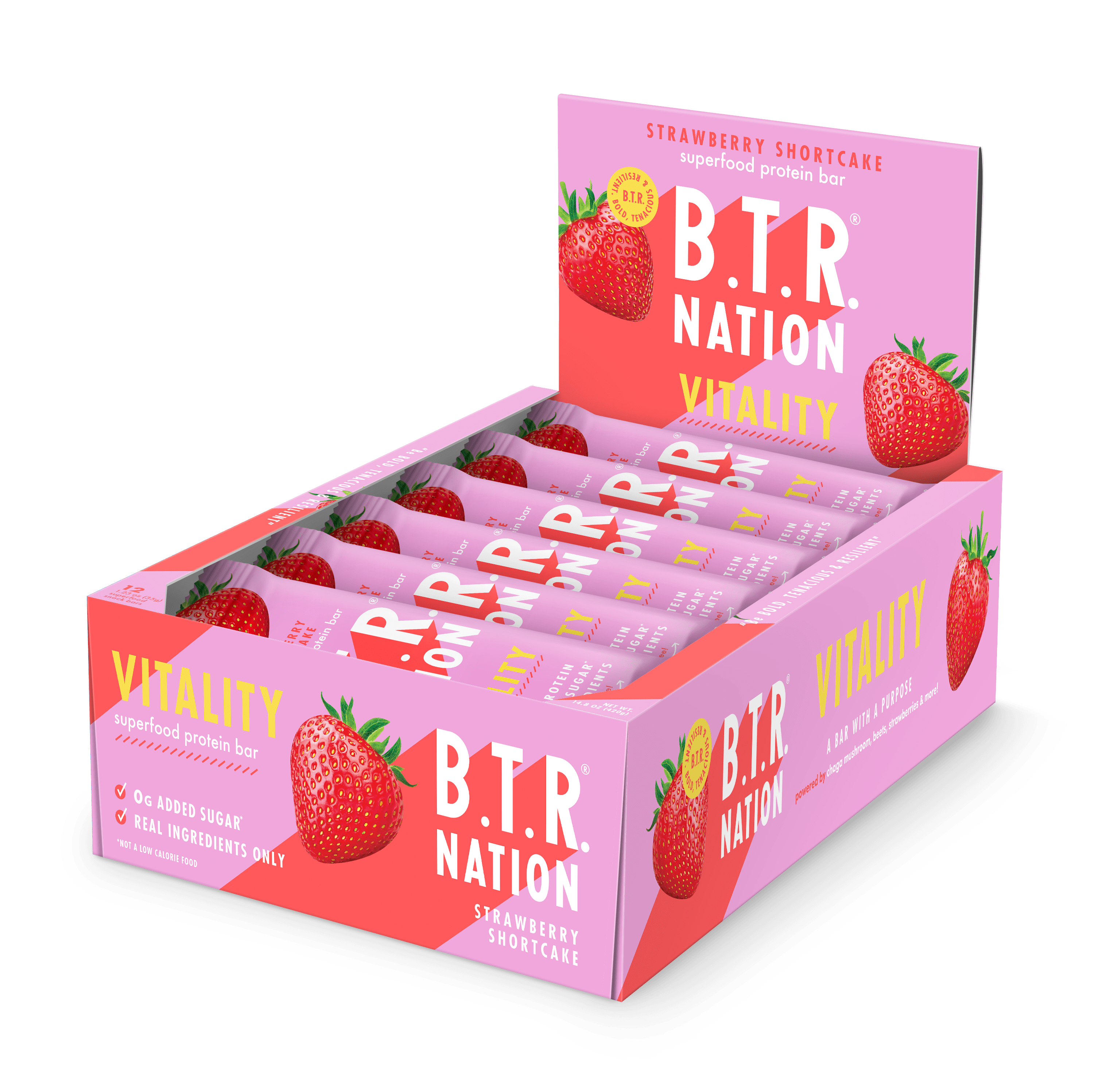 B.T.R. Bar - Vente Barres de céréales - Barre de beurre de noix superaliment à la fraise.1