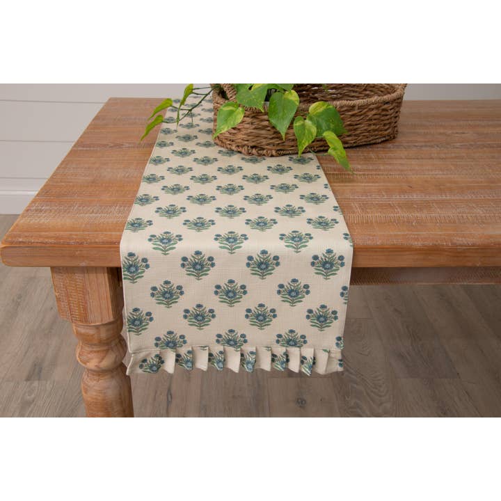 Audrey's Home & Gift – Runner de mesa por atacado – Runner de Mesa - Bloco Azul Print Silhueta (PC)1