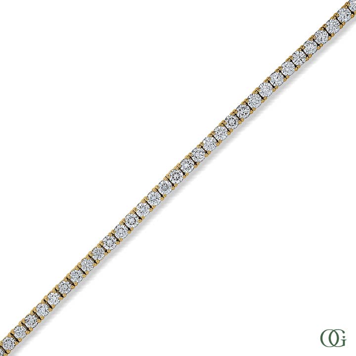 Four Prong Lab Grown Diamond Tennis Bracelet (4 CTW) for wholesale by Orchid Gems Fine Jewelry