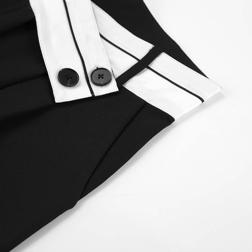 Black Contrast color suit trousers for wholesale on Faire3