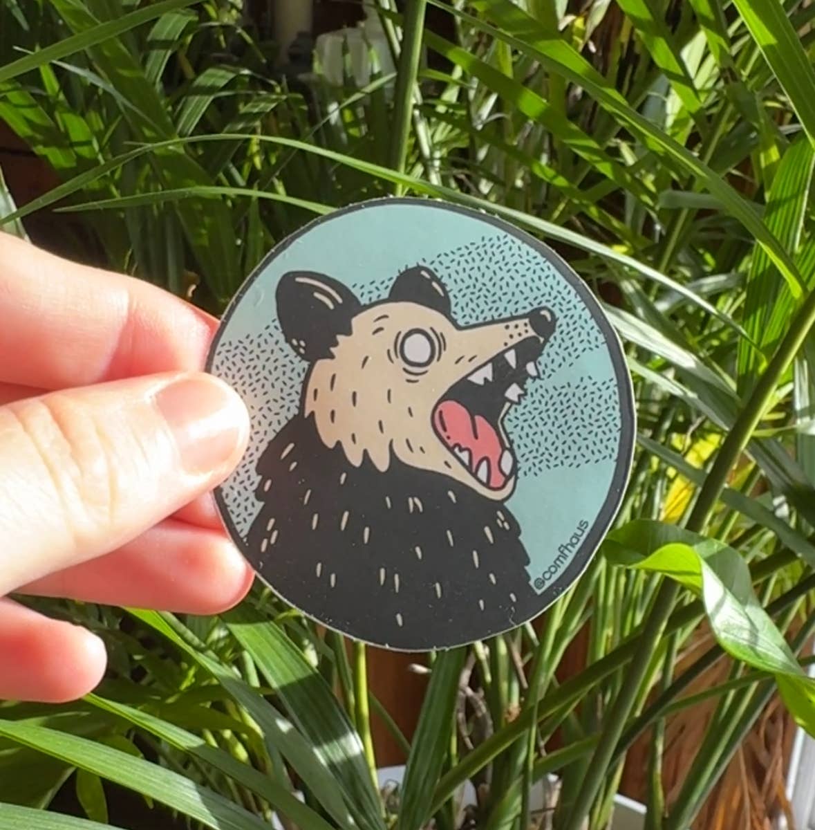 Comfhaus - Wholesale Sticker - Opossum Vinyl Sticker | Cozy Critters