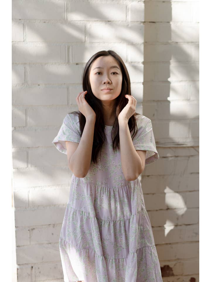 Lily Gray – Engroshandel Kjole - Dame – AD0214A - LAVENDEL - REGELMÆSSIG STØRRELSE16