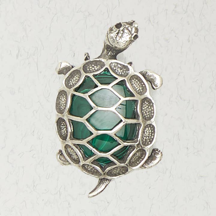 Fantasy Pendant with Crystal – Turtle on Cabochon for wholesale by Nirvana LLC