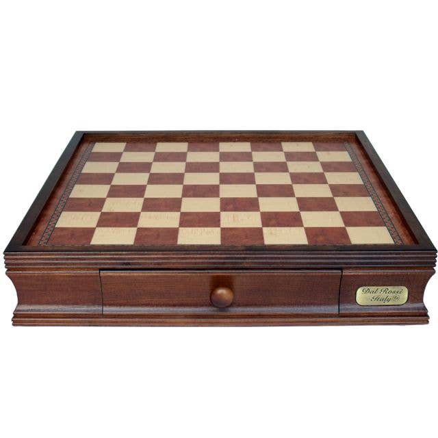 Dal Rossi Chess Box Only with Two Drawers 20" Walnut Finsh for wholesale by Dal Rossi Italy