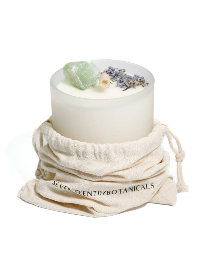 Eucalyptus with Green Calcite CALMING + PROSPERITY for wholesale by Seventeen70 Botanicals