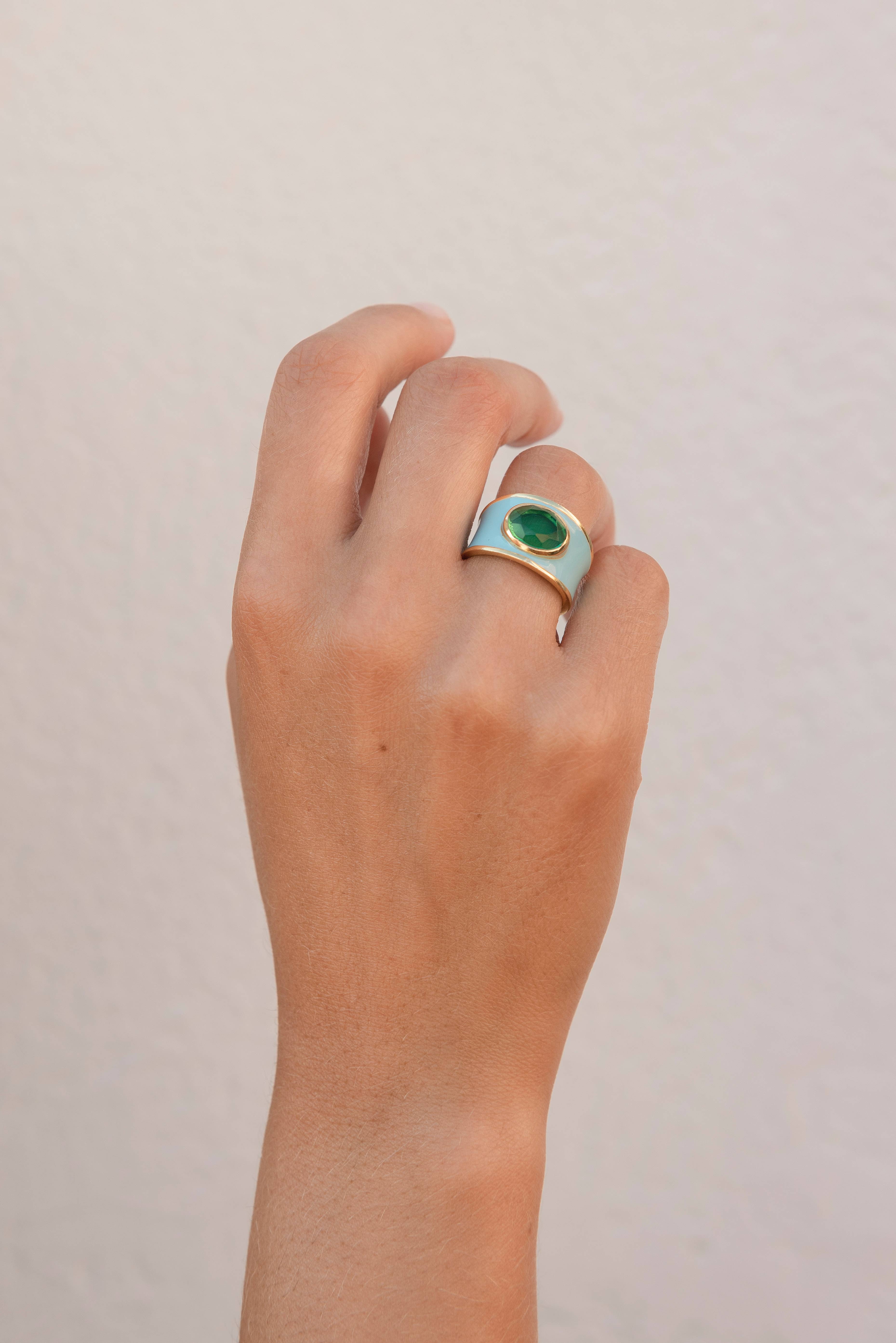 Virago Barcelona - Wholesale Cocktail/Statement Ring - Reflection Ring Blue1