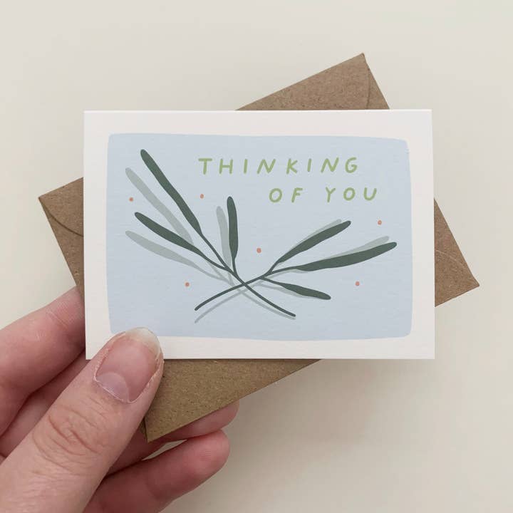 Tiny Enclosure Card - Thinking of You for wholesale by allie biddle