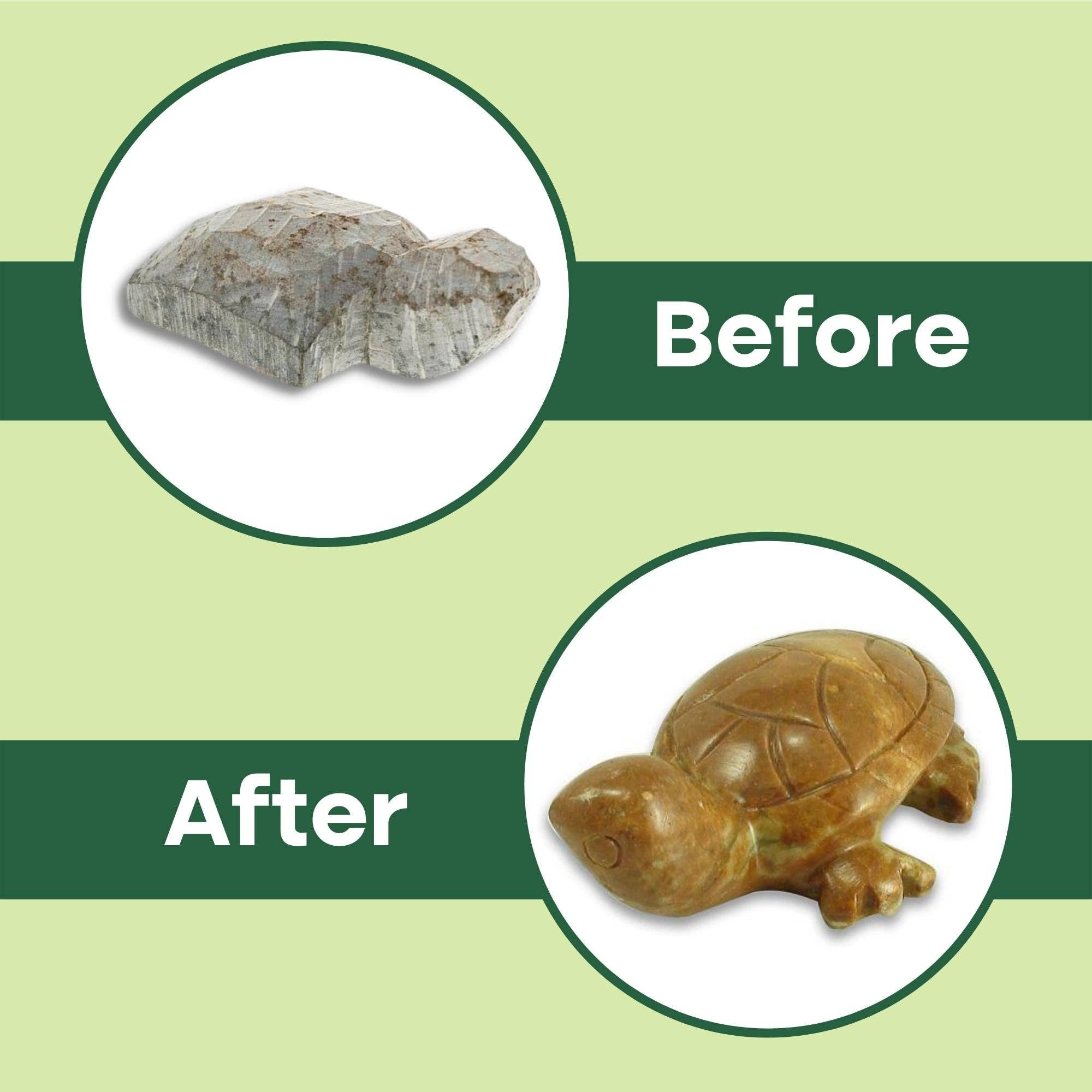 Stonebridge Imports - Wholesale DIY Craft Kit - Soapstone Carving Kit - Make 3D Art 🦉🐢🐈 Choose Your Animal11