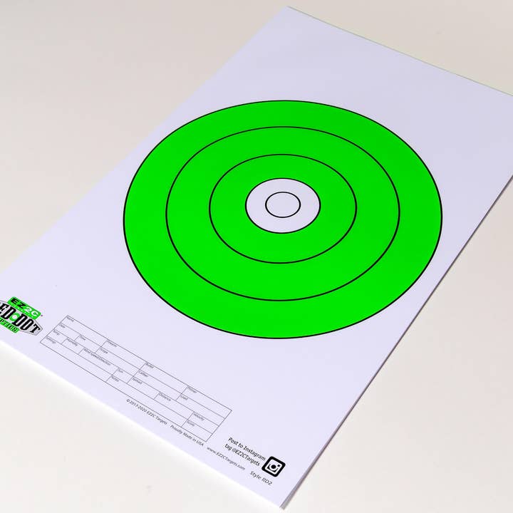 25 EZ2C Targets RD2: USA Made 10" Bullseye Pad of 25 Shooting Paper Targets 11"x17" for wholesale by EZ2C Targets