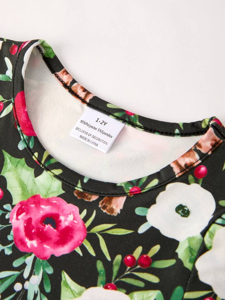 Rylee Faith Designs - Wholesale Dress Set - Baby - Winter Christmas Print Girls Dress Set (2 Pieces)14