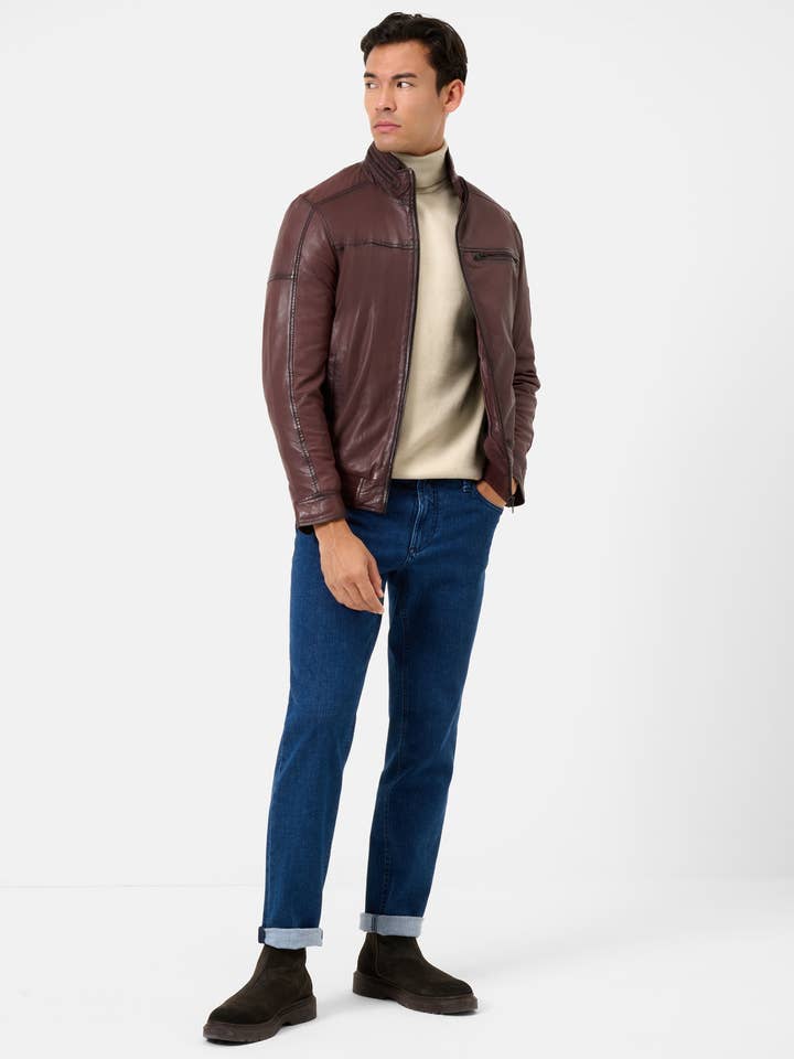 Ricano - Wholesale Leather Jacket - Men's - Men's leather blouson Ricma with stand-up collar1