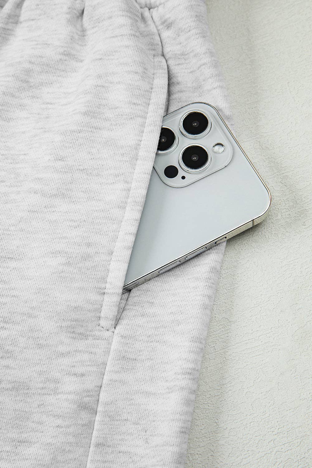 Light Grey Girly Bow Embroidered Detail Puff Sleeve Pullover 2pcs Short Set for wholesale on Faire3