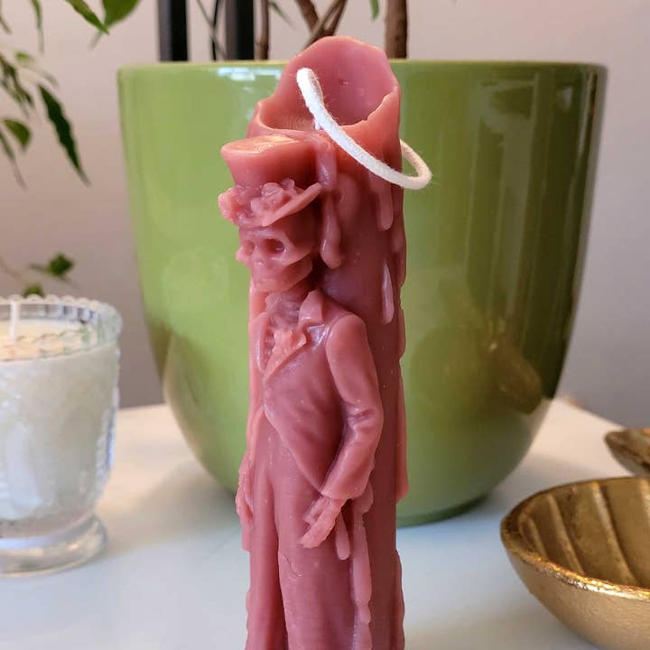 Vela de cera de abejas con diseño de esqueleto para novio y novia (par) para venta al por mayor de Eastvan bees