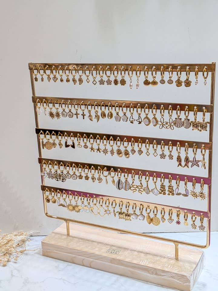 Satz von 60 Perlenohrringen für den Großhandel von LOLO & YAYA