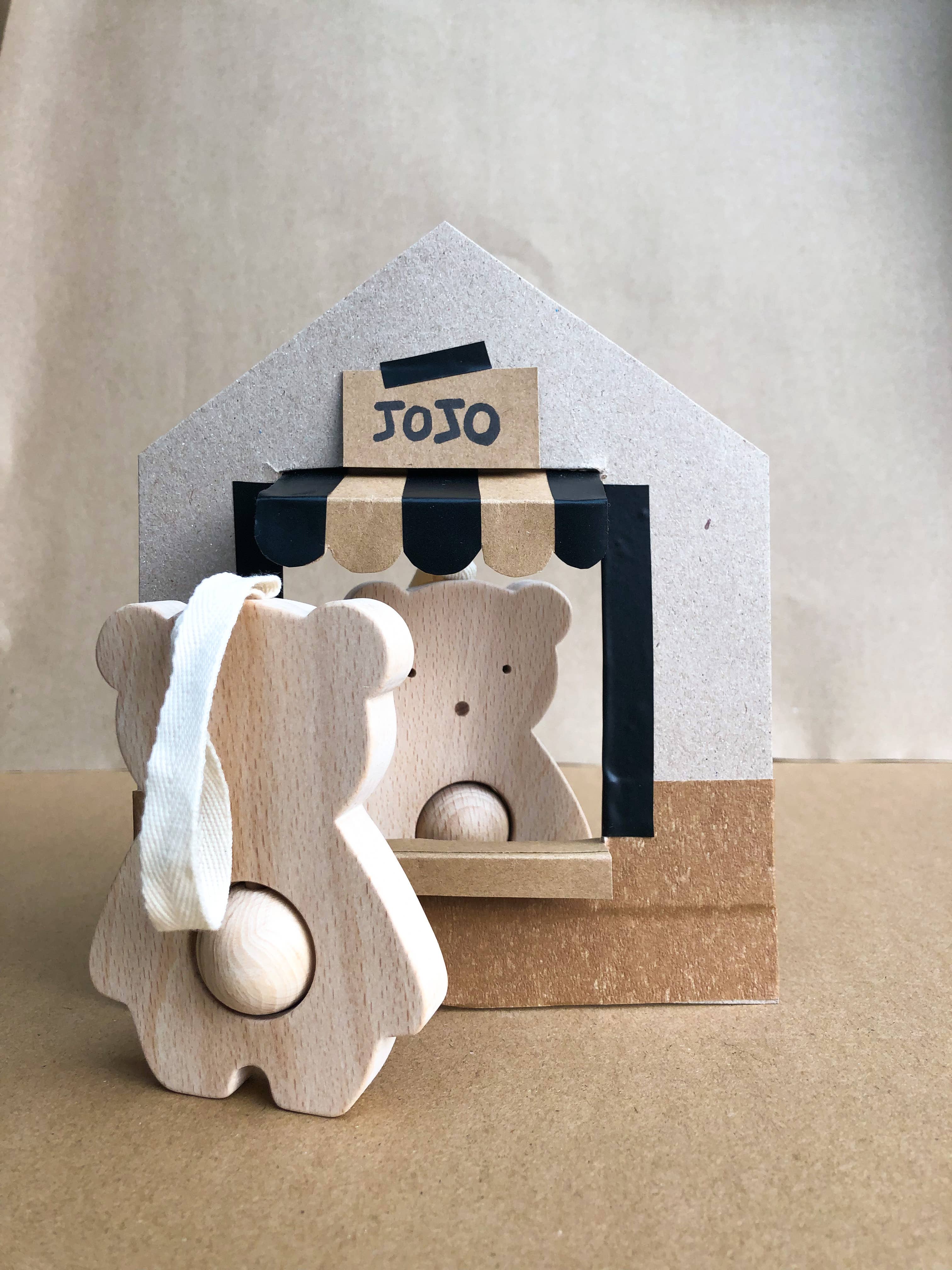 KMR Childwood - Wholesale Wood Toy - Kids - Wooden bear rattle - JOJO5