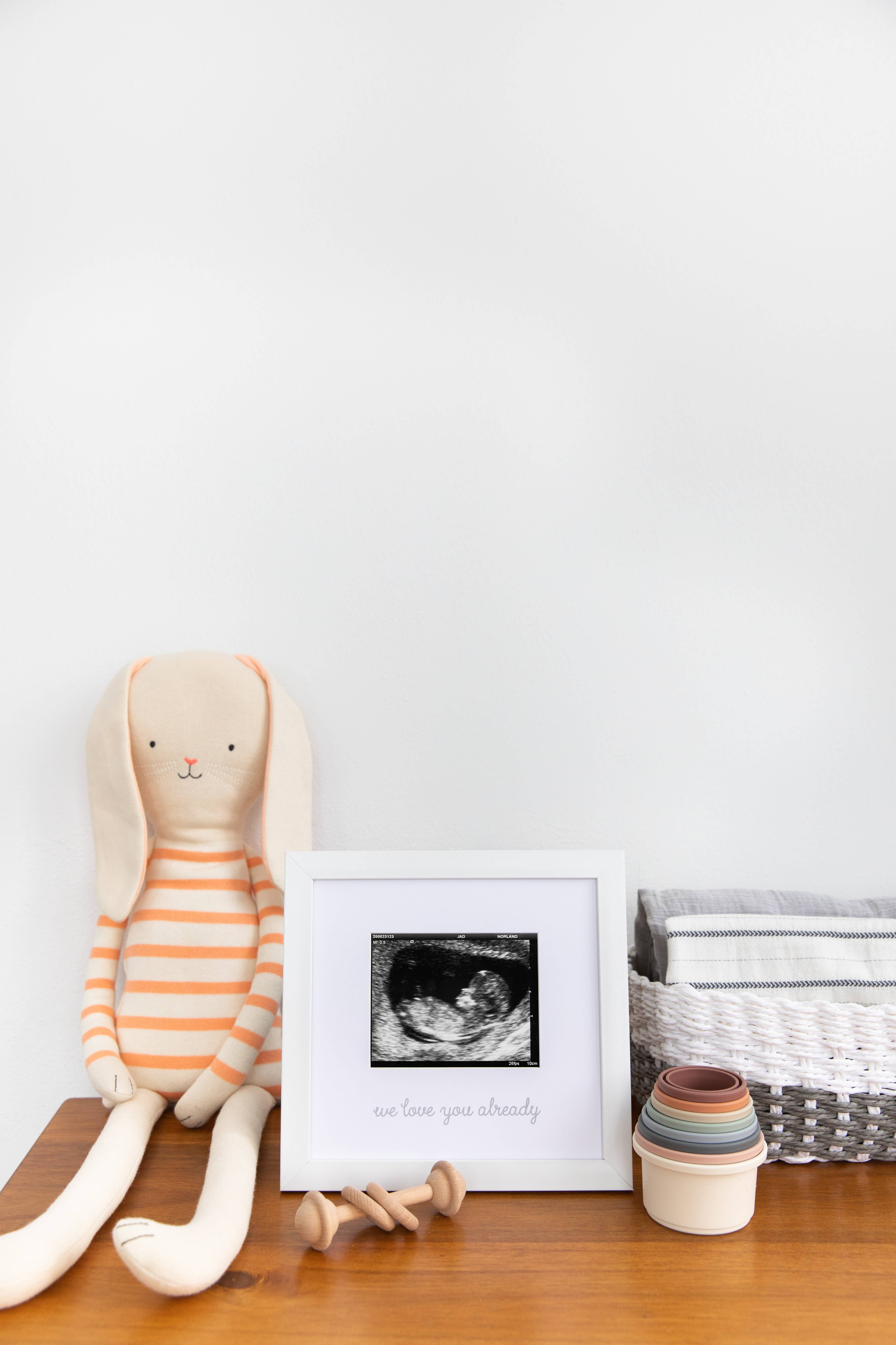 Kate & Milo - Wholesale Picture Frame - Kids & Baby - We Love You Already Sonogram Frame, White4