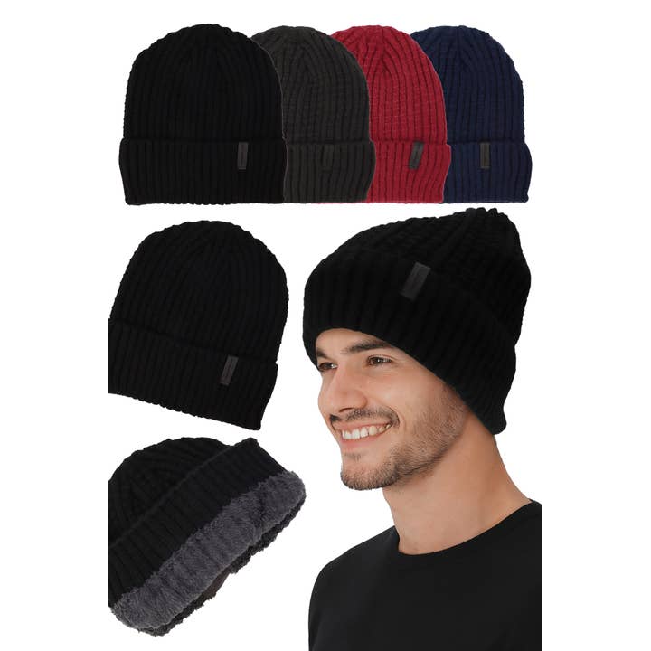 Sports Ribbed Knitted Fleece Lined Beanie and other Purchase Wholesale winter cap. Free Returns & Net 60 Terms on Faire trending on Faire.
