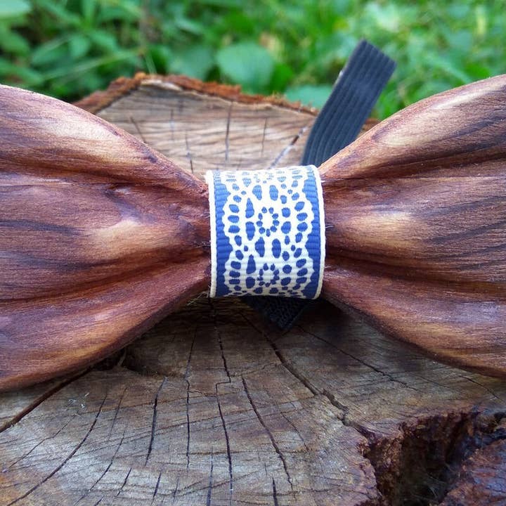 SUNROZ - Wholesale Bow Tie - Men's - Wooden Bow Tie 3D Ethnos