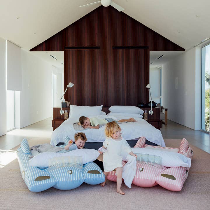 FUNBOY - Wholesale Inflatables - Blue Convertible Kids Sleepover Air Mattress4