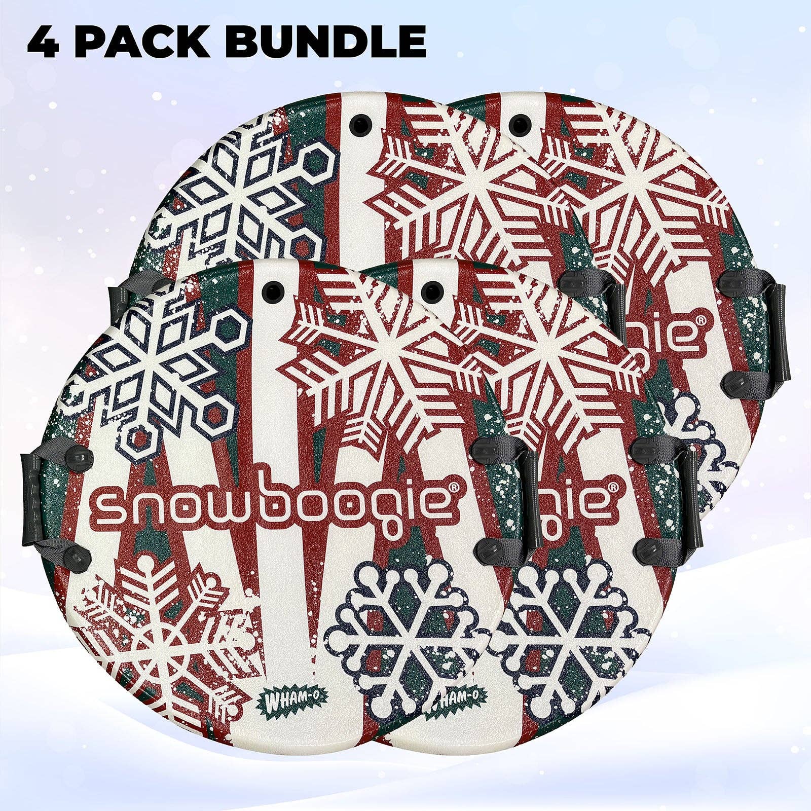 Sixale - Wholesale Sporting Accessories - Wham-O Snowboogie Snow Sled - 26" Single Rider Winter Air Disc Sled (Orange/Red)12