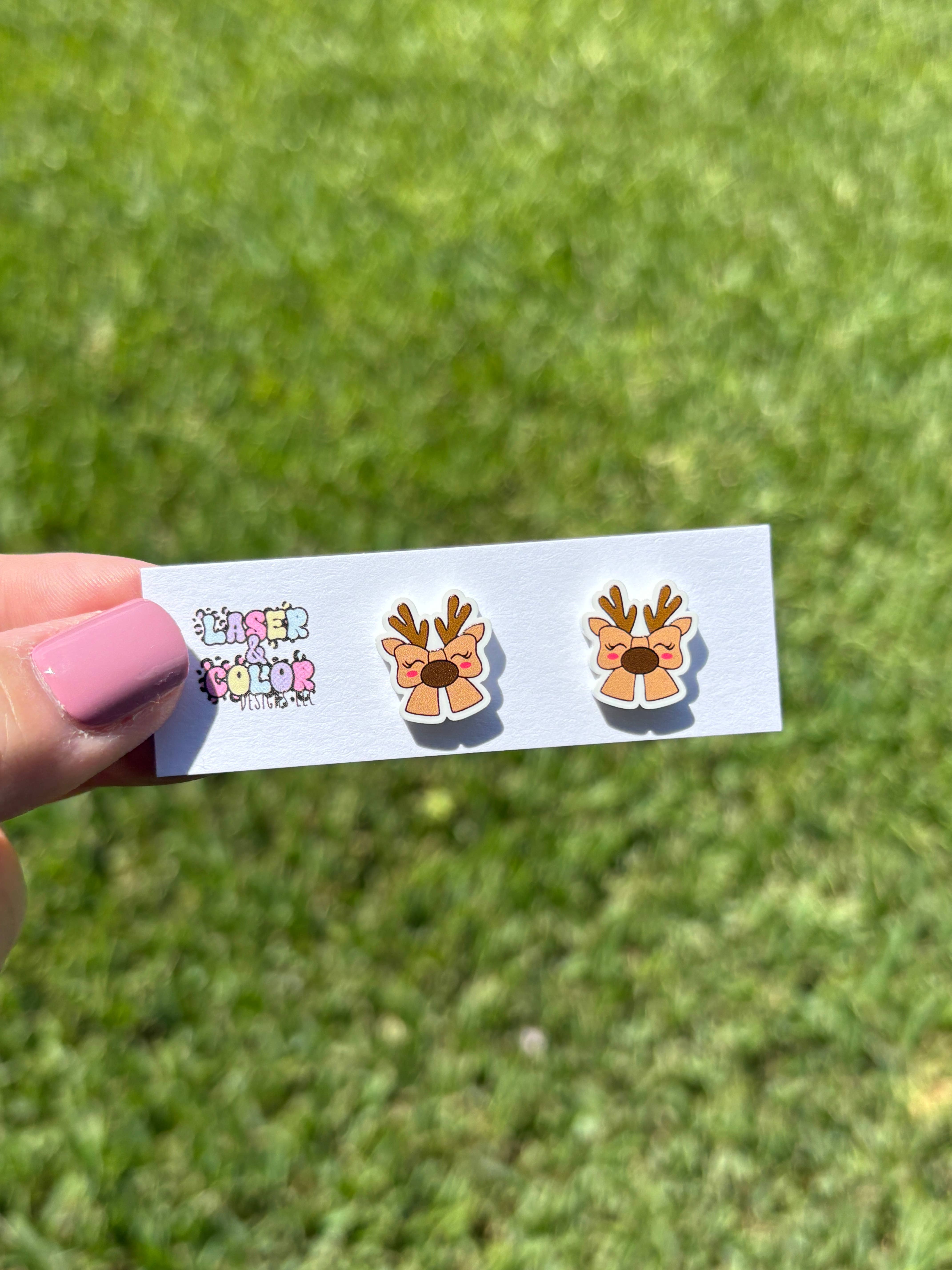 Laser & Color Designs LLC - Wholesale Stud/Post Earrings - Christmas Earrings, Christmas in July, Christmas Studs1