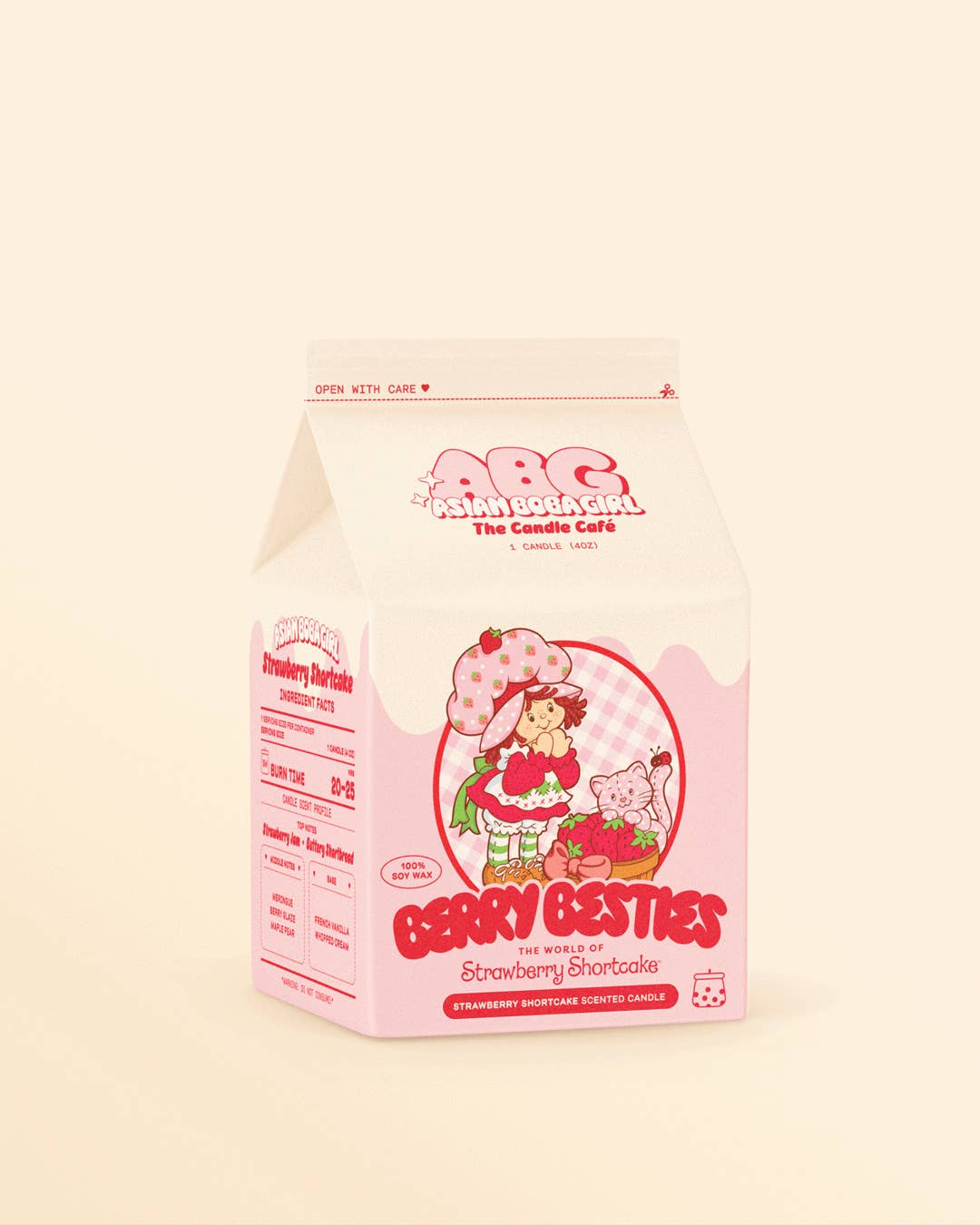 Asian Boba Girl - Wholesale Novelty candle - Strawberry Shortcake Candle